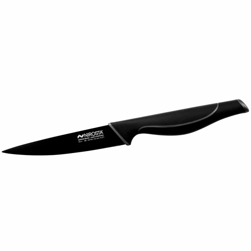 Nirosta Spickmesser Wave, Küchenmesser, Edelstahl, Kunststoff, Schwarz, 24 cm, 43734