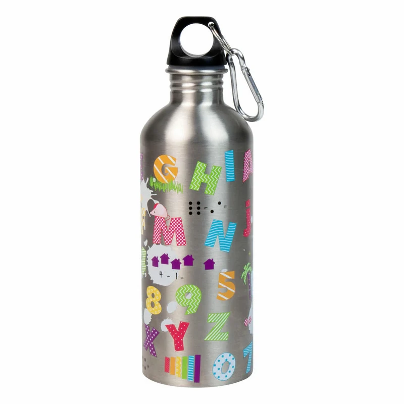 Könitz Trinkflasche Cool Bottle - ABC, Flasche, Edelstahl, Silberfarben, 600 ml, 11 9 244 2747