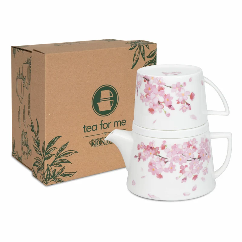Könitz Tee-Set Tea for me - Kirschblüten, Porzellan, Rosa, 650 ml, 11 5 976 2685