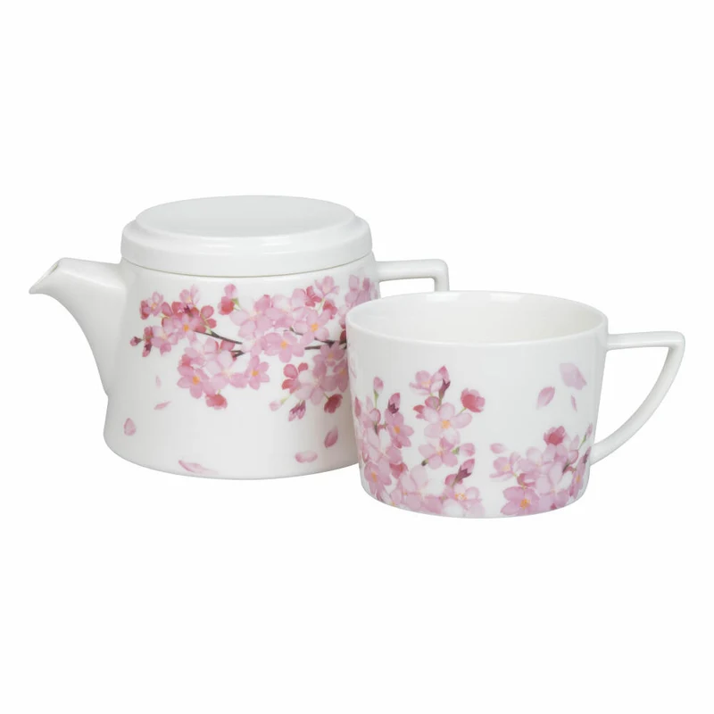 Könitz Tee-Set Tea for me - Kirschblüten, Porzellan, Rosa, 650 ml, 11 5 976 2685