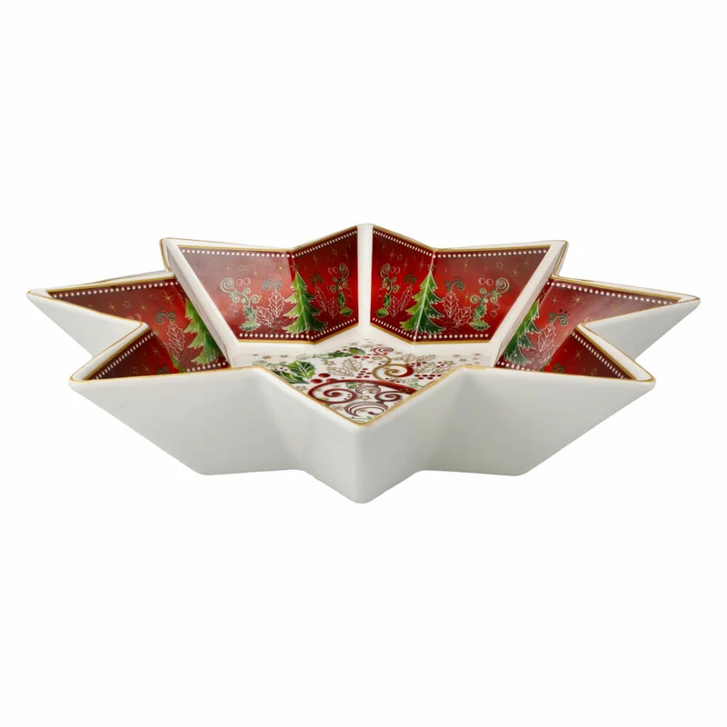 Goebel Schale Palais Royal - Stellar, Weihnachtsmotiv, Porzellan, Bunt, 32 x 32 cm, 51001641