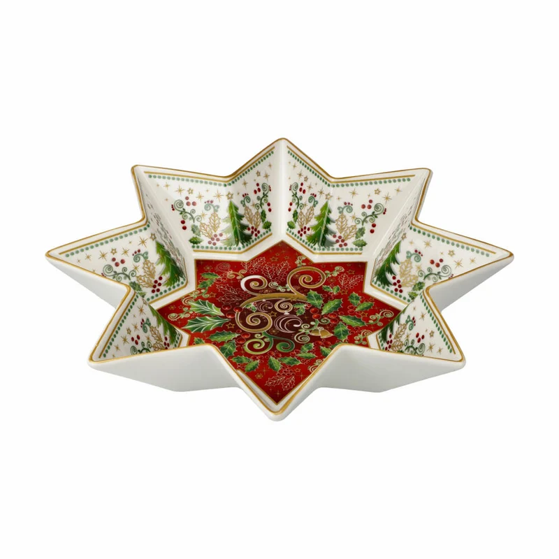 Goebel Schale Palais Royal - Stellar, Weihnachtsmotiv, Porzellan, Bunt, 25 x 25 cm, 51001651
