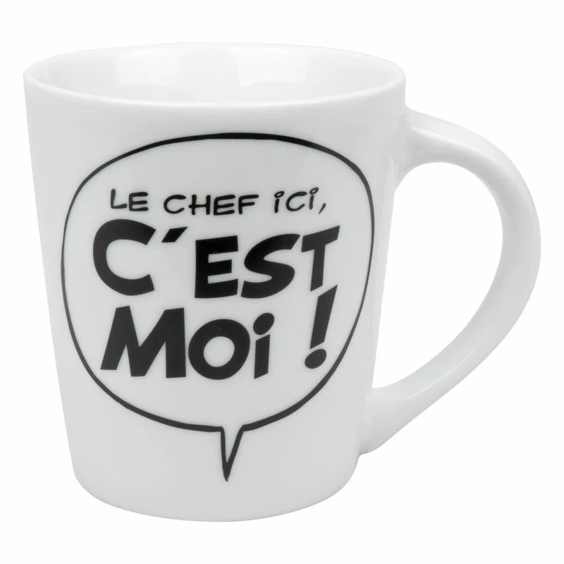 Könitz Becher Asterix - Le chef ici cest moi, Tasse, Porzellan, Weiß, 380 ml, 11 1 134 2774