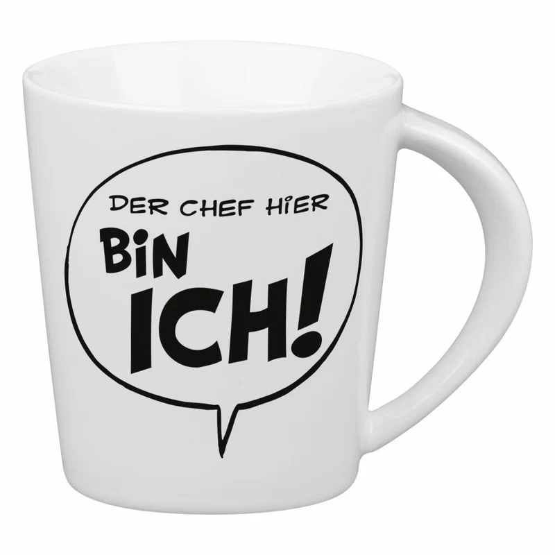Könitz Becher Asterix - Der Chef hier bin ich, Tasse, Porzellan, Weiß, 380 ml, 11 1 134 2793