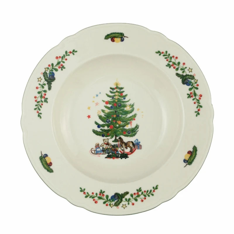 Seltmann Weiden Marie-Luise Suppenteller, Teller, Speiseteller, Porzellan, Weihnachten, Ø 23.2 cm, 001.291530
