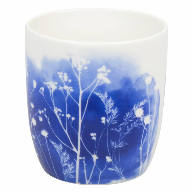 Könitz Becher ohne Henkel Cyan Blue Wildflowers, New Bone China, Blau, 200 ml, 11 7 268 2777