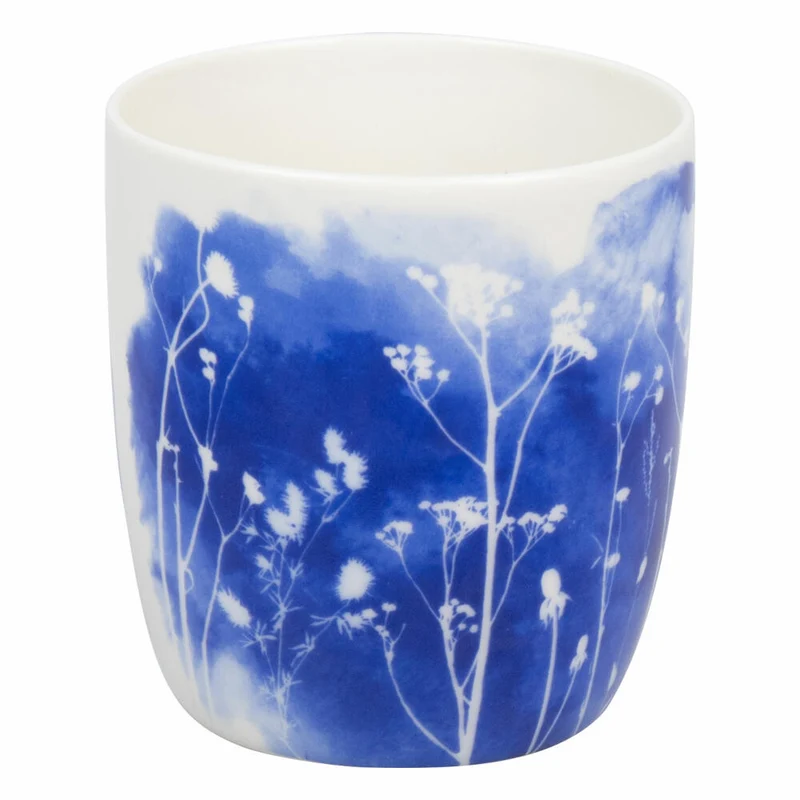 Könitz Becher ohne Henkel Cyan Blue Wildflowers, New Bone China, Blau, 200 ml, 11 7 268 2777