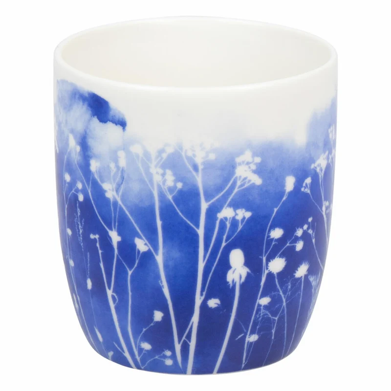Könitz Becher ohne Henkel Cyan Blue Wildflowers, New Bone China, Blau, 200 ml, 11 7 268 2777