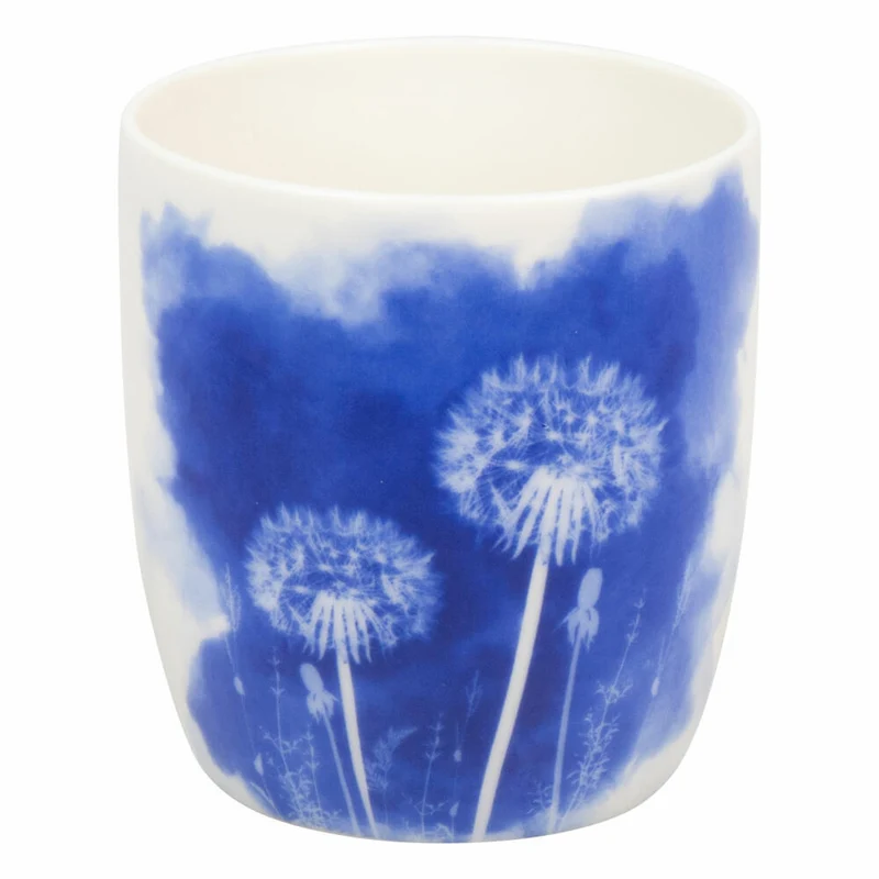 Könitz Becher ohne Henkel Cyan Blue Dandelion, New Bone China, Blau, 200 ml, 11 7 268 2778