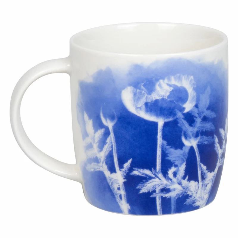 Könitz Becher Cyan Blue Poppy, Tasse, New Bone China, Blau, 400 ml, 11 7 275 2813