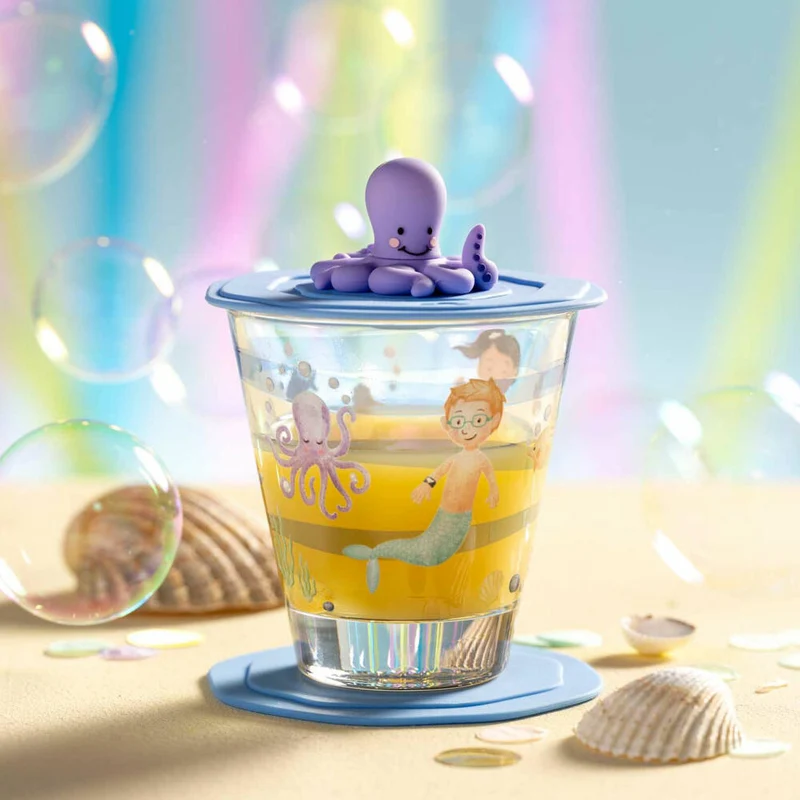 Leonardo Deckel Bambini Avventura Krake, Becherdeckel, Silikon, Mehrfarbig, 077401