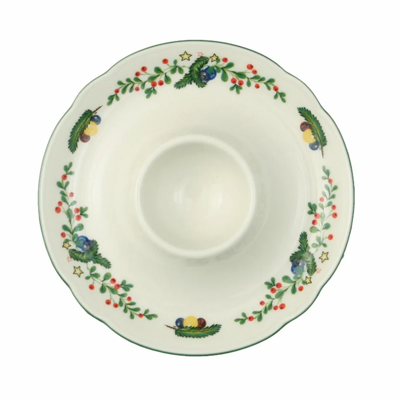 Seltmann Weiden Marie-Luise Eierbecher mit Ablage, Eierhalter, Eier Becher, Porzellan, Weihnachten, 001.293485