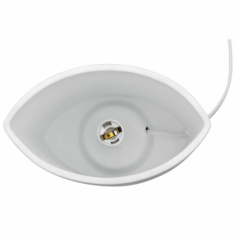 Gilde Lampe Ellipse Hirsch, Dekoleuchte, Tischleuchte, Tischlampe, Porzellan, Weiß, H 26 cm, 32824