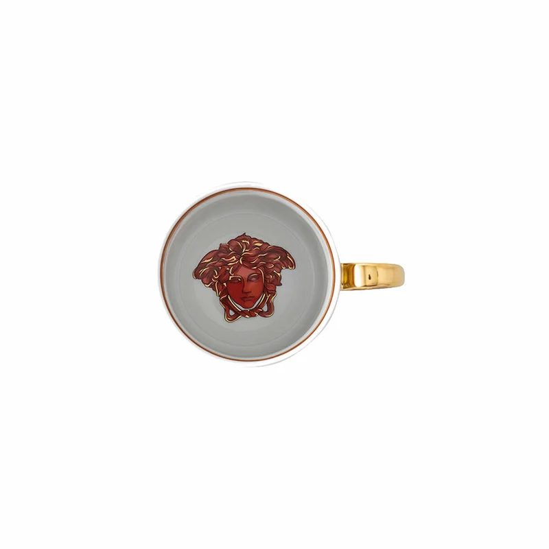 Rosenthal Versace Henkelbecher Medusa Garland Red, Porzellan, 300 ml, 19335-409958-15505