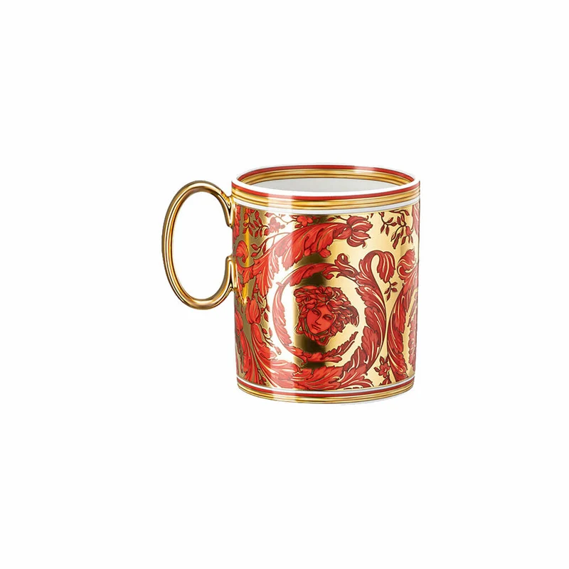 Rosenthal Versace Henkelbecher Medusa Garland Red, Porzellan, 300 ml, 19335-409958-15505