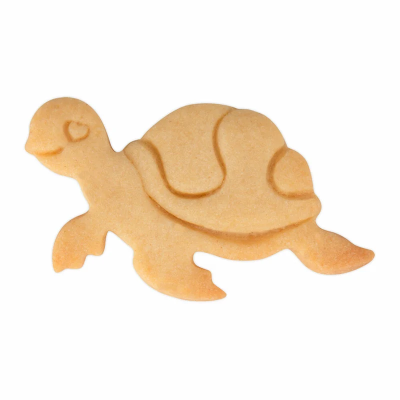 Städter Präge-Ausstecher Wasserschildkröte, Ausstechform, Plätzchenform, Edelstahl, Silberfarben, 7 cm, 217300