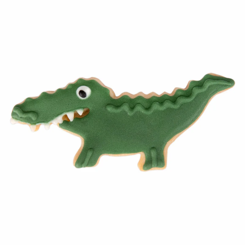 Städter Präge-Ausstecher Krokodil, Ausstechform, Plätzchenform, Edelstahl, Silberfarben, 8 cm, 217317