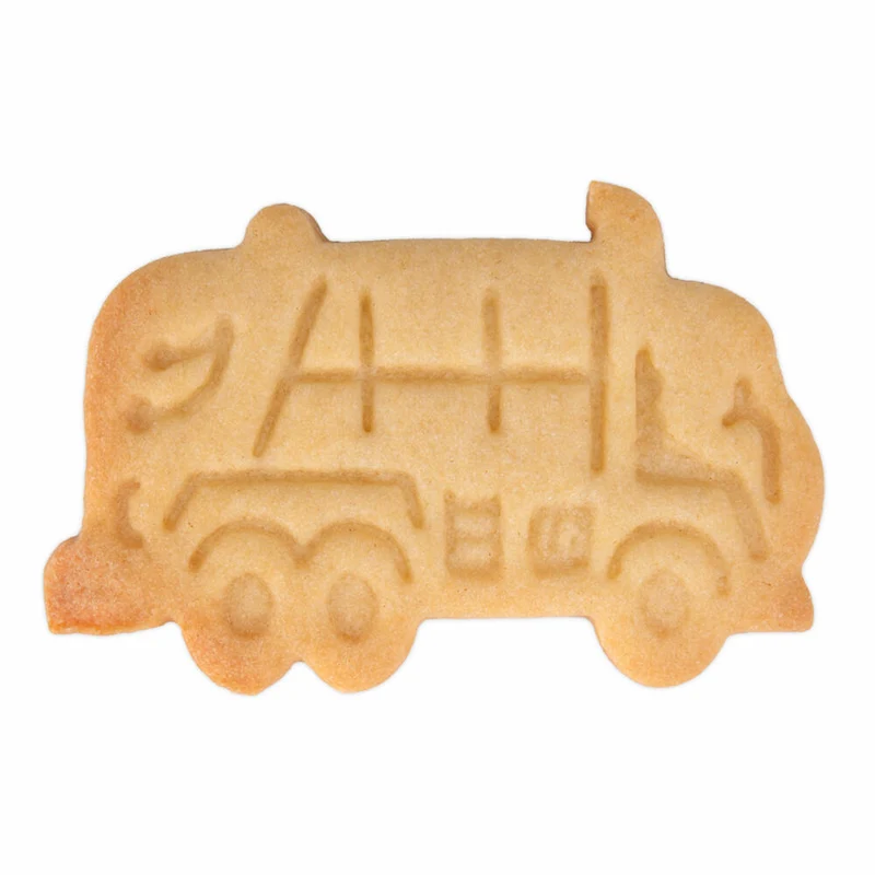 Städter Präge-Ausstecher Müllauto, Ausstechform, Plätzchenform, PP-Kunststoff, Orange, 7.5 cm, 171947