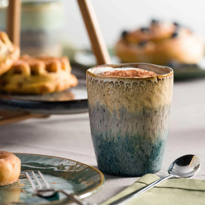 Leonardo Becher Matera, Tasse, Keramik, Beige, Anthrazit, Blau, 300 ml, 022819