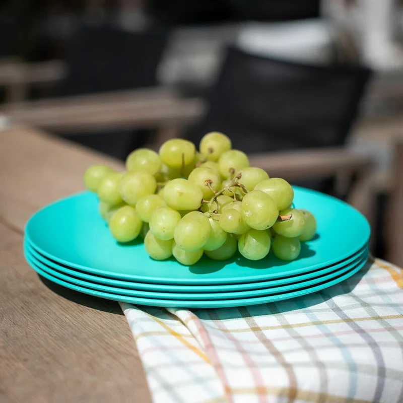 Koziol Teller Nora Plate M, Speiseteller, Kunststoff, Strong Green, 26.4 cm, 8066726
