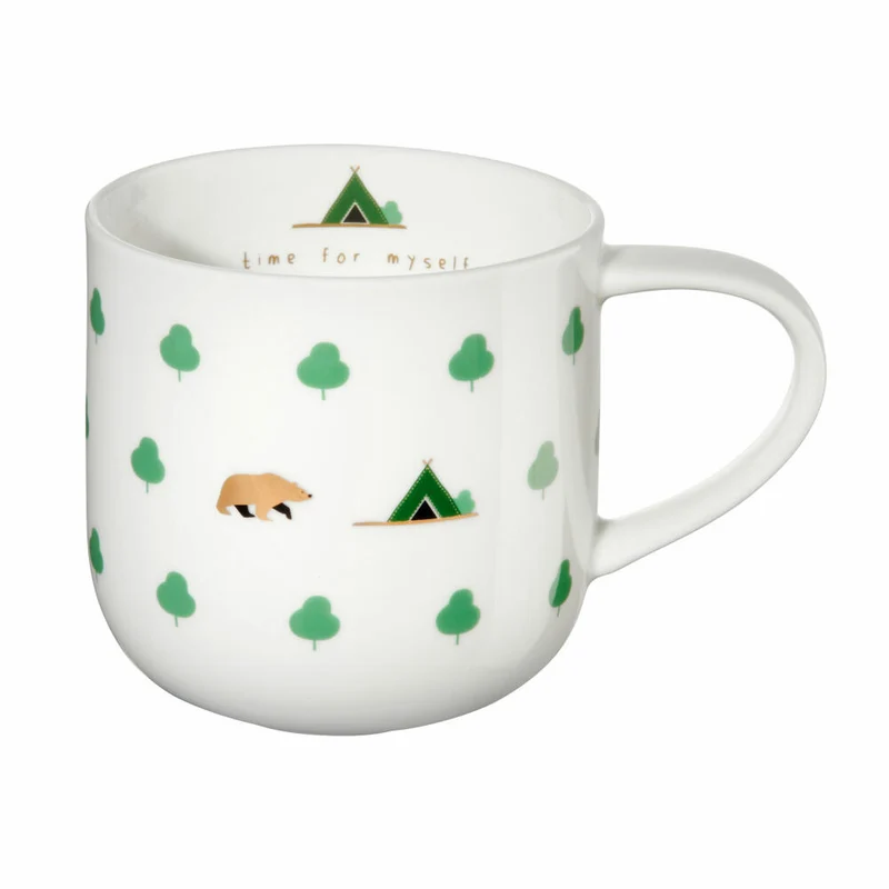 ASA Selection Henkelbecher time for myself, Tasse, Fine Bone China, Weiß glänzend, 400 ml, 19468014