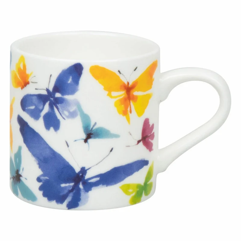 Könitz Espressotasse Victoria Lowe - Butterfly mit Untertasse, Becher, Bone China, Bunt, 95 ml, 11 5 304 2705
