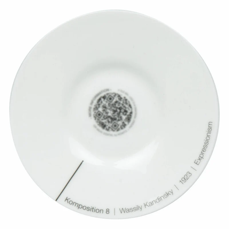 Könitz Espressotasse Komposition 8 - Wassily Kandinsky mit Untertasse, Becher, Bone China, Bunt, 95 ml, 11 5 304 2717
