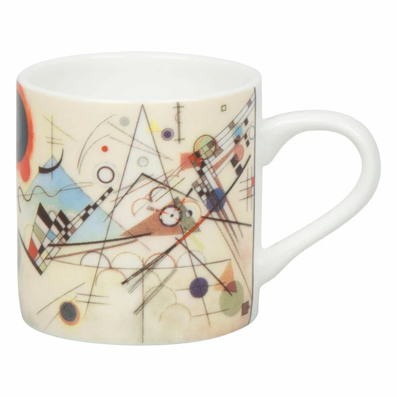 Könitz Espressotasse Komposition 8 - Wassily Kandinsky mit Untertasse, Becher, Bone China, Bunt, 95 ml, 11 5 304 2717