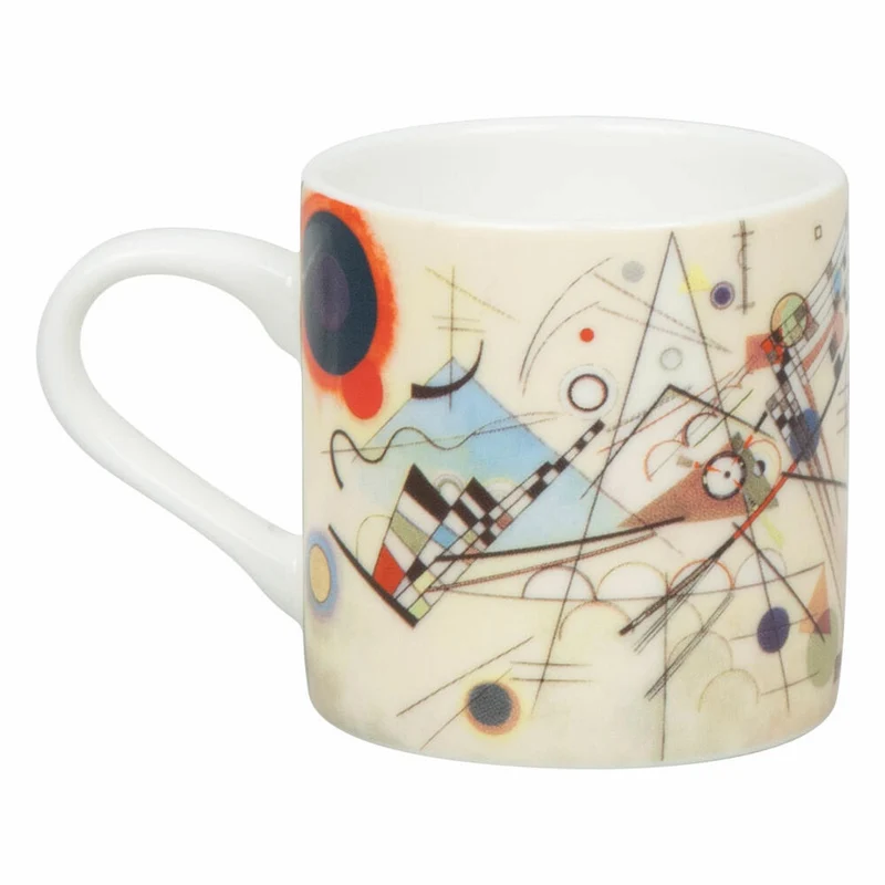 Könitz Espressotasse Komposition 8 - Wassily Kandinsky mit Untertasse, Becher, Bone China, Bunt, 95 ml, 11 5 304 2717