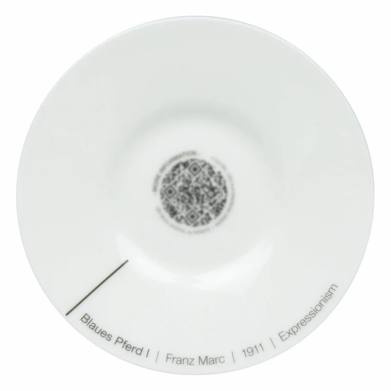 Könitz Espressotasse Blaues Pferd I - Franz Marc mit Untertasse, Becher, Bone China, Bunt, 95 ml, 11 5 304 2718