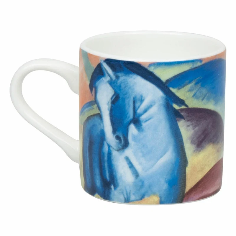 Könitz Espressotasse Blaues Pferd I - Franz Marc mit Untertasse, Becher, Bone China, Bunt, 95 ml, 11 5 304 2718