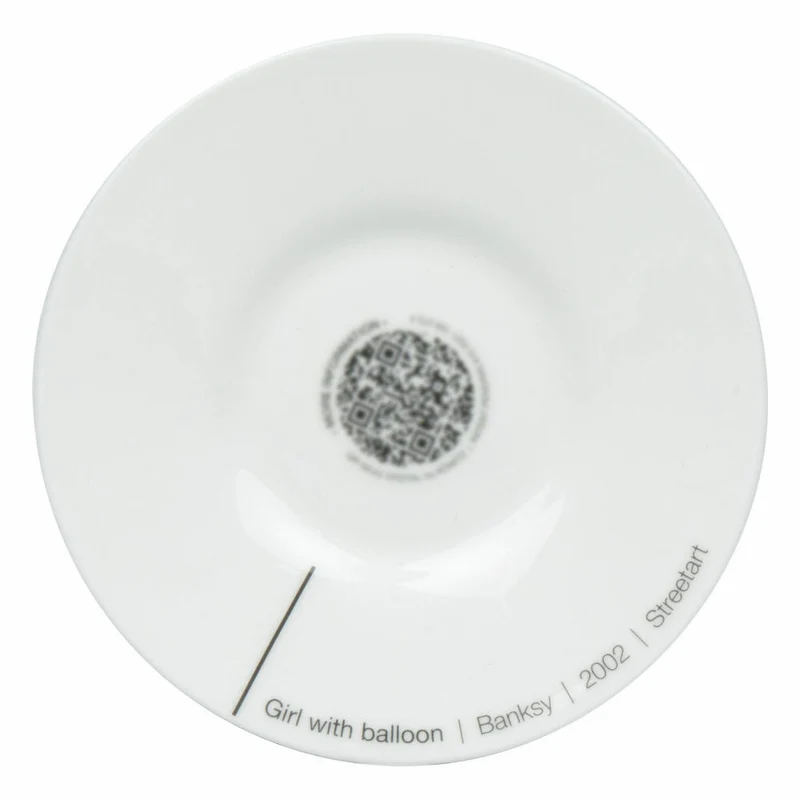 Könitz Espressotasse Girl with Balloon - Banksy mit Untertasse, Becher, Bone China, Bunt, 95 ml, 11 5 304 2721