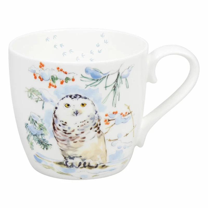Könitz Becher Winter Owl, Tasse, Eule, Bone China, Bunt, 450 ml, 11 2 057 2782
