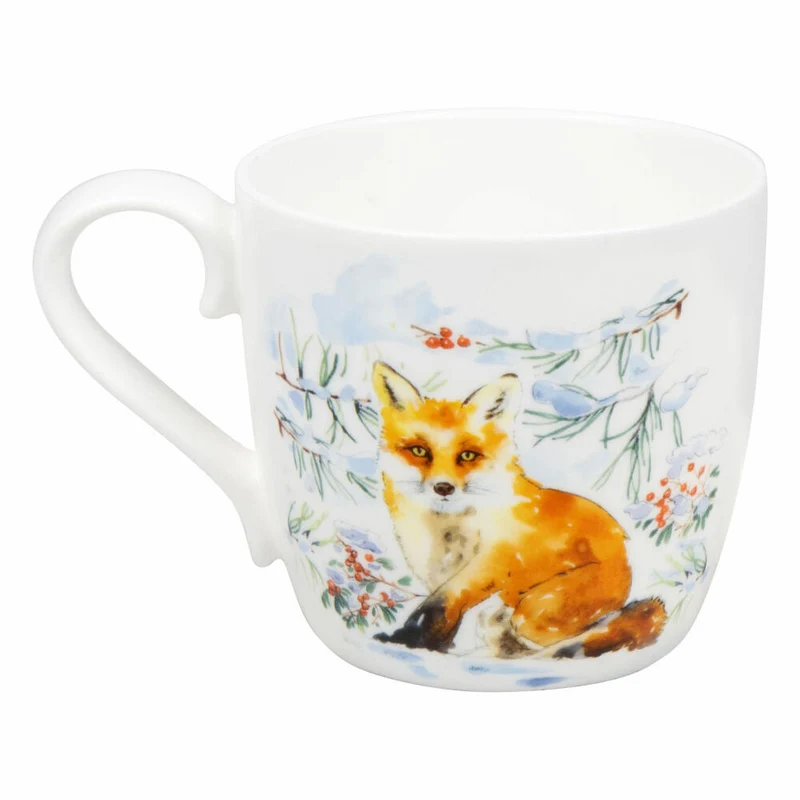Könitz Becher Winter Fox, Tasse, Fuchs, Bone China, Bunt, 450 ml, 11 2 057 2783