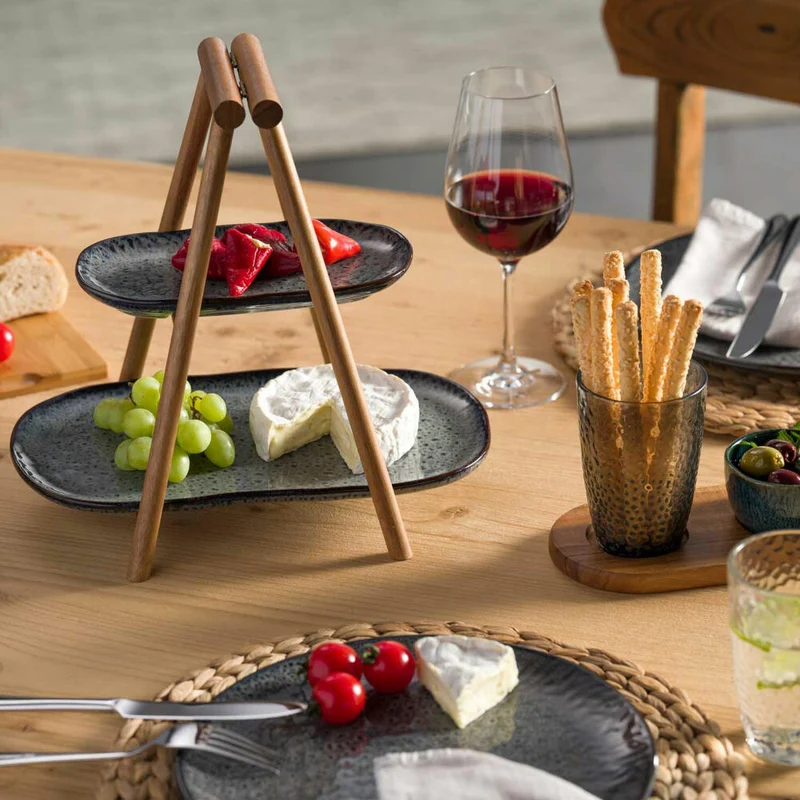 Leonardo Etagere Matera, Servier-Ablage, Materialmix, Anthrazit, 30.5 cm, 022854