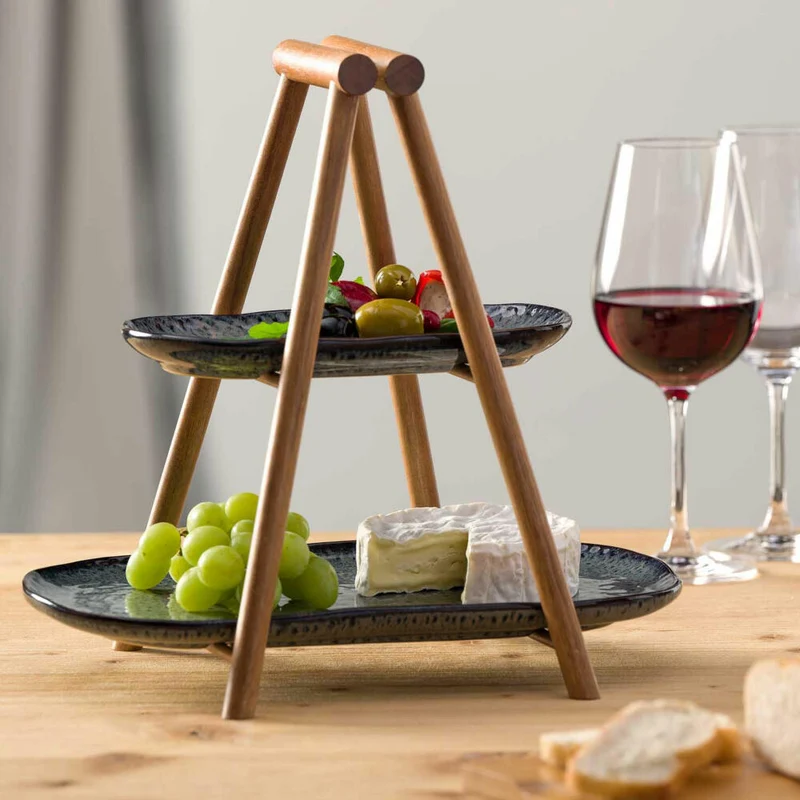 Leonardo Etagere Matera, Servier-Ablage, Materialmix, Anthrazit, 30.5 cm, 022854