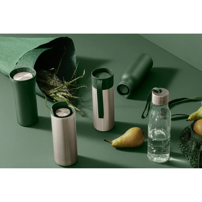 Eva Solo City To Go Cup, 90% recycelter Edelstahl, Kunststoff, Emerald Green, 0.35 L, 567035
