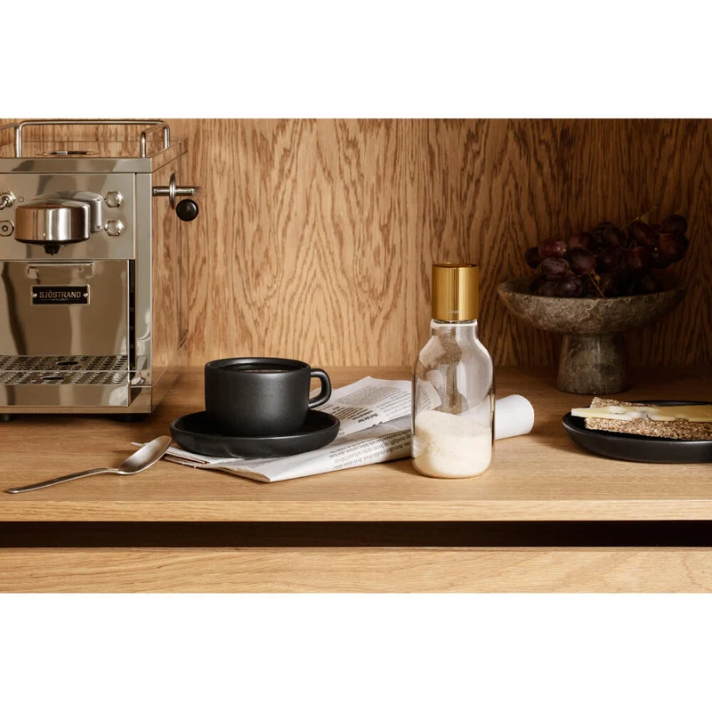 Eva Solo Zuckerspender, Borosilikatglas, PVD-beschichteter Edelstahl, Silikon, Brass, 350 ml, 567689