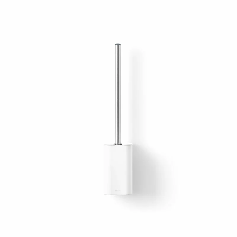 Umbra Toilettenbürste Flex mit Wandhalterung, Klobürste, Kunststoff, Aluminium, Weiß, 1021298-660