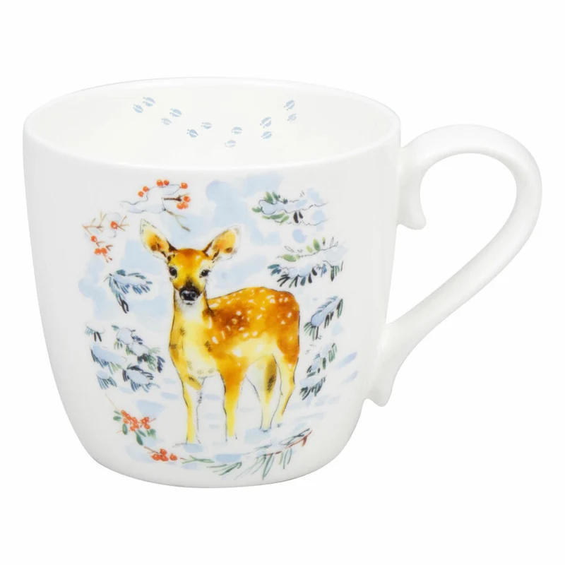 Könitz Becher Winter Fawn, Tasse, Reh, Bone China, Bunt, 450 ml, 11 2 057 2784