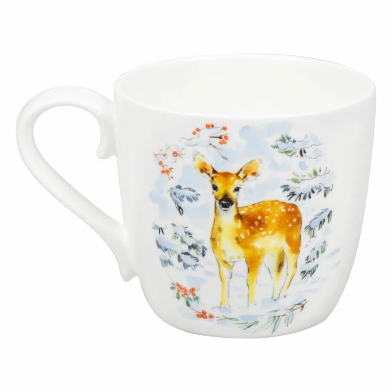 Könitz Becher Winter Fawn, Tasse, Reh, Bone China, Bunt, 450 ml, 11 2 057 2784