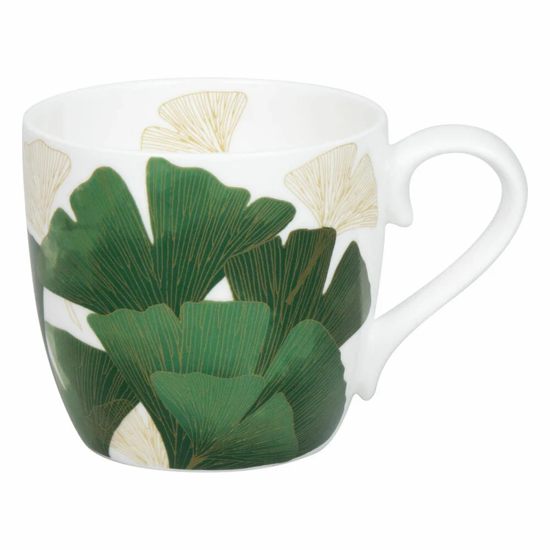 Könitz Becher Ginkgo, Tasse, Floristik, Bone China, Grün, 425 ml, 11 2 057 2814