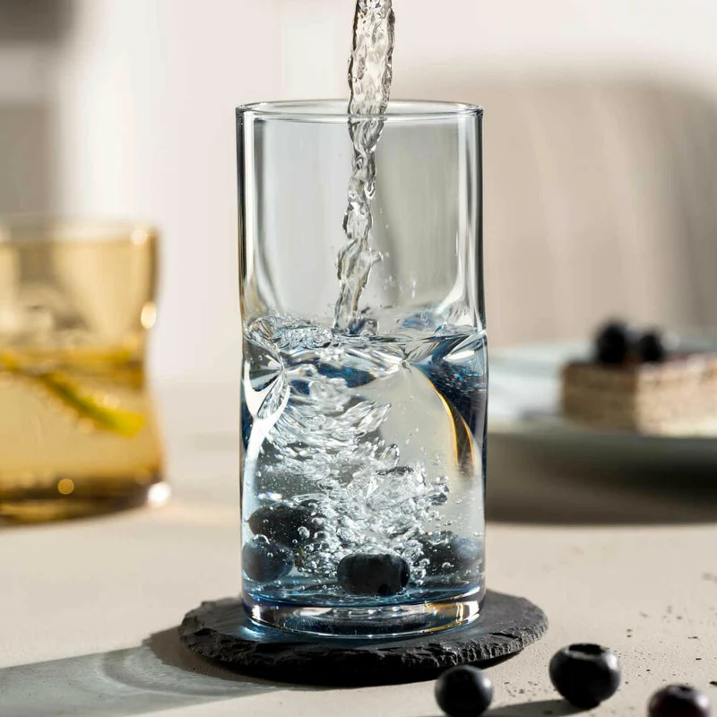 Leonardo Trinkglas Vesuvio, Trinkbecher, Kalk-Natron-Glas, Blau, 330 ml, 077378