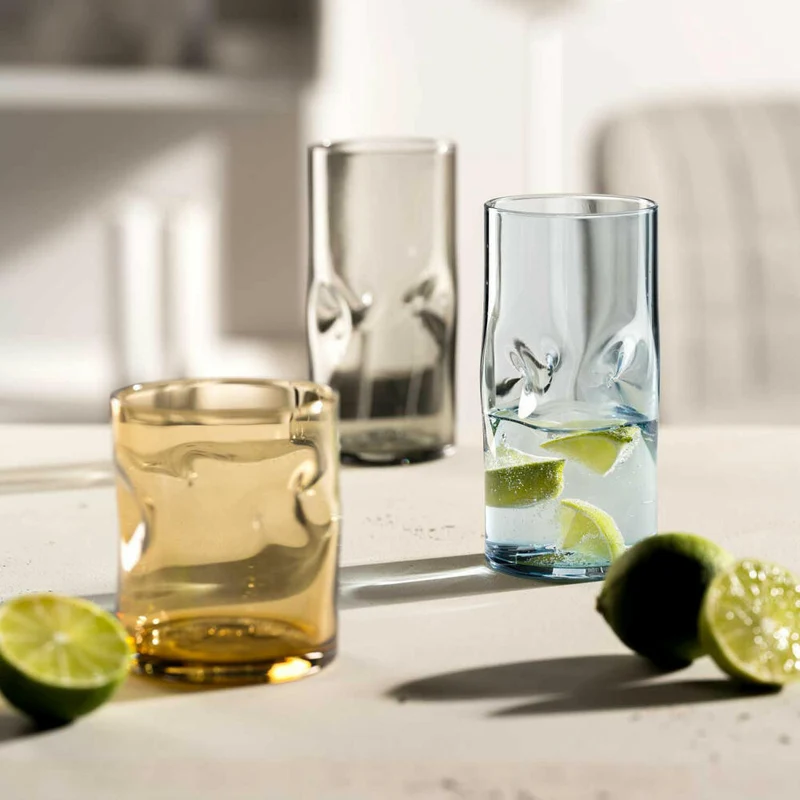 Leonardo Trinkgläser Set Vesuvio 4-tlg., Trinkbecher, Kalk-Natron-Glas, Mehrfarbig, 330 ml, 077380