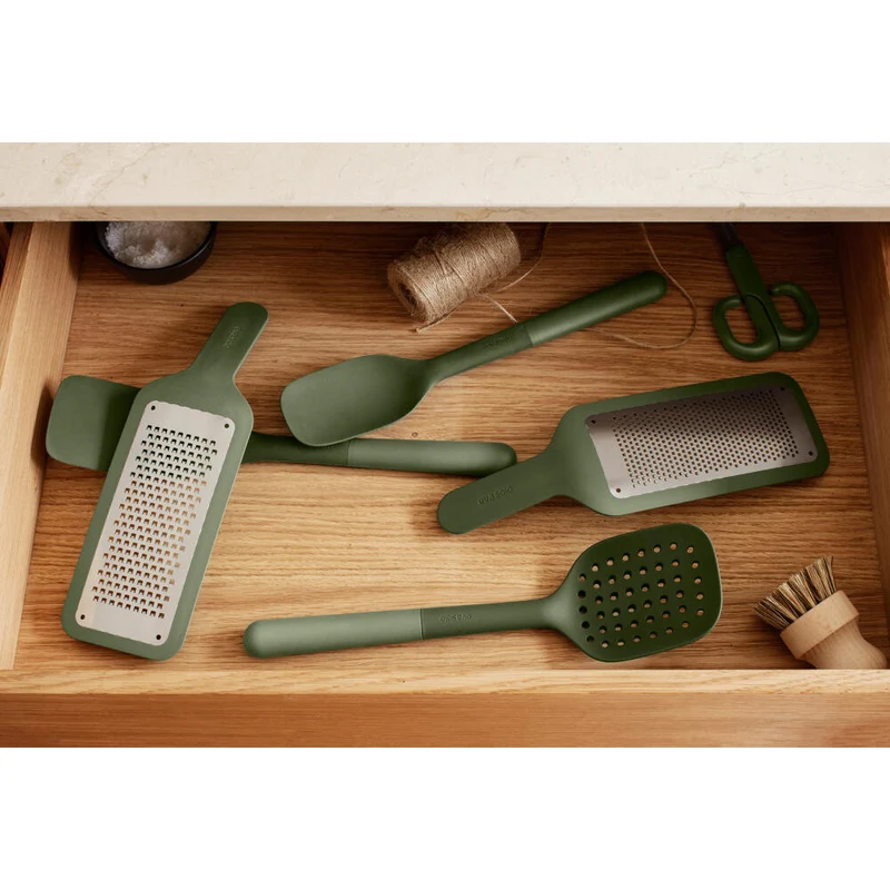Eva Solo Küchenreibe Green tools mittel, Edelstahl, Gummi, Kunststoff, Green, 26 cm, 531538