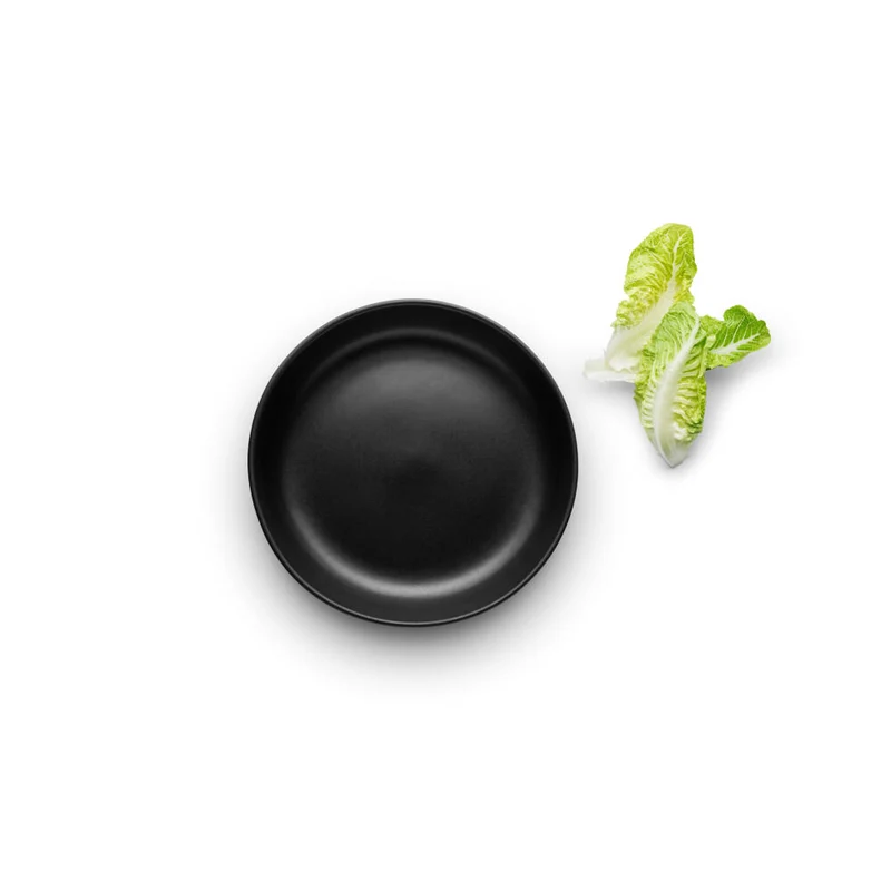 Eva Solo Salatschüssel Nordic kitchen niedrig, Steinzeug, Black, Ø 25 cm, 512706
