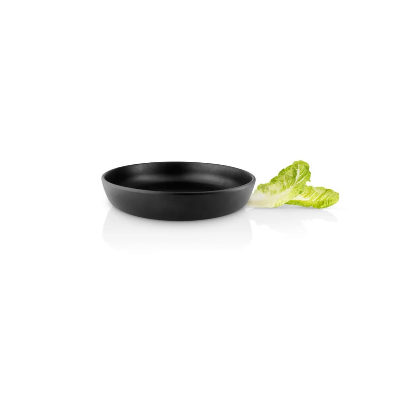 Eva Solo Salatschüssel Nordic kitchen niedrig, Steinzeug, Black, Ø 25 cm, 512706