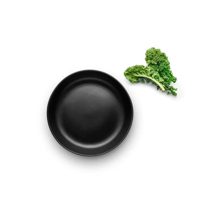 Eva Solo Salatschüssel Nordic kitchen niedrig, Steinzeug, Black, Ø 28 cm, 512707