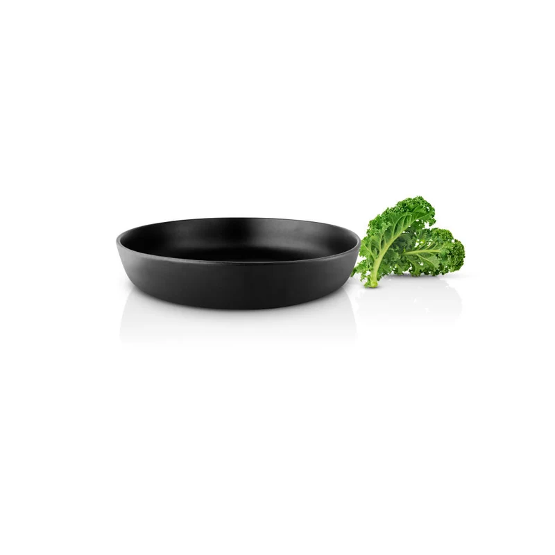 Eva Solo Salatschüssel Nordic kitchen niedrig, Steinzeug, Black, Ø 28 cm, 512707