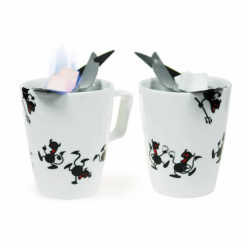 Take2 Die Feuerteufel Feuerzangen Tassenset, 4-tlg., Feuerzange, Feuerzangenbowle, Tasse, Zuckerzange, 26060